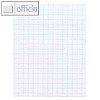 officio Notizblock DIN A7, Recyclingpapier, kariert, 60g/m², 50 Blatt, 608455020