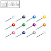 Exacompta Rundkopfnadeln, ? 4 mm, L?nge 15 mm, sortiert, 100 St?ck, 14345E
