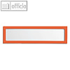 Infotasche f. ?berschrift, magnetisch, 225 x 60 mm, orange, 5 St., 510441