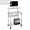 Computer-Trolley SYSTEM 80 VH, Monitor-/Tastaturablage h?henverstellbar, grau