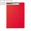 MAUL Schreibplatte / Klemmbrett mit Folienüberzug, DIN A4, rot, 2335225