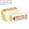 officio Haftnotizen bedruckt: "Bitte hier Firmenstempel und Unterschrift", 5 St.