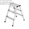 Hailo Doppelstufenleiter L90, H?he 219 cm, bis 150 kg, Aluminium, 4443-701