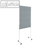 officio Pinwand, 118 x 149 cm, Filz, Standbeine/Rollen, grau, M83501