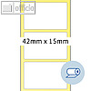 Rollenetiketten - 42 x 15 mm, Wicklung außen, seidenmatt, weiß, 5.000St., 4061