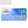 Toilettenpapier Nuvola, 2-lagig, 100 x 120 mm, 100% Recycling, hochweiß, 8 Stück
