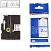 Brother Beschriftungsband 12 mm x 3 m, Textilband, blau auf wei?, TZEFA3