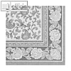 Papstar Servietten ROYAL Ornaments, 1/4-Falz, 40 x 40 cm, grau, 160 St., 11411