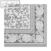 Papstar Servietten ROYAL Ornaments, 1/4-Falz, 40 x 40 cm, grau, 250 St., 19819