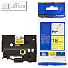 Brother Beschriftungsband, 18 mm x 8 m, Flexi-Tape, schwarz auf gelb, TZE-FX641