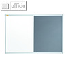 Franken Kombi-Tafel X-tra! Line, Whiteboard/Filztafel, 90 x 60 cm, grau,CB300212