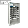 Planregal, Stahl, H 195 cm x B 92 x T 42 cm, 2 Gro?-/18 Kleinf?cher, lichtgrau