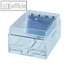 officio Karteikartenbox/Visitenkartenbox, DIN A8, Acryl, 150x110x80mm, klar,4470