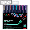 Pigmentmarker PC-5M, Rundspitze 1.8-2.5mm, farbig sortiert, 8er-Etui (Metall)