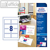 Visitenkarten PREMIUM, 85 x 54 mm, 240g/m?, glanz+matt, beidseitig, Inkjet, 80 S