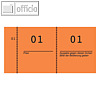 Nummernbl?cke 1-1.000, fortlaufend nummeriert, orange, 10 Bl?cke ? 100 Blatt