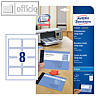 Visitenkarten PREMIUM, 85 x 54 mm, 260g/m?, matt, beidseitig, Inkjet, 80 St?ck