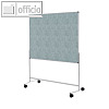 OWB Pinwand hard-wearing, Filz grau, Standbeine/Rollen, 118 x 149 cm, M83502