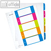 LEITZ Kunststoff-Register WOW, DIN A4+, farbige Taben, Zahlen 1-5, 1241-00-00