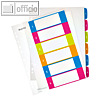 LEITZ Kunststoff-Register WOW, DIN A4+, farbige Taben, Zahlen 1-6, 1242-00-00