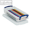 Really Useful Box Aufbewahrungsbox Transparent 220 x 100 x 40 mm | Schulmaterialen, Büro-Kleinteile (1 St.)
