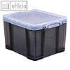 Really Useful Box Aufbewahrungsbox 35 Liter Transparent 480 x 390 x 310 mm | Hängemappen (1 Stück)