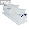 Really Useful Box Aufbewahrungsbox 22 Liter Transparent 480 x 390 x 200 mm | Büro-Kleinteile (1 Stück)