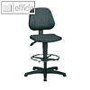 bimos Arbeitsdrehstuhl Unitec 3 mit Gleiter und Fu?ring, schwarz, 9651-2000