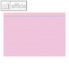 officio Karteikarten DIN A8, liniert, blaue Kopflinie, rosa, 100 St?ck, 115083
