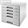 Schubladenbox Plus mit 5 Schüben, DIN A4 Maxi, 323x397x315, grau, 8211-00-85