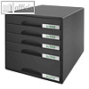 Schubladenbox Plus mit 5 Schüben, DIN A4 Maxi, 323x397x315, schwarz, 5211-00-95