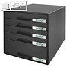 Schubladenbox Plus mit 5 Sch?ben, DIN A4 Maxi, 287x363x270mm, schwarz