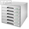 Schubladenbox Plus mit 6 Sch?ben, DIN A4 Maxi, 287x363x270mm, grau, 5212-00-85