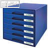 Schubladenbox Plus mit 6 Sch?ben, DIN A4 Maxi, 287x363x270mm, blau, 5212-00-35