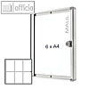 MAUL Schaukasten extraslim, 6x DIN A4, Innenbereich, 65.5 x 71.1 cm, 6820608