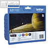 Brother Tintenpatronen Multipack f?r MFC-6490, je 1 x CYMK, LC1100VALBPDR