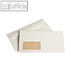 Briefh?llen "naturelle" 125 x 235 mm, Fenster, haftkl., 90 g/m? cremewei?, 500 S