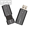 Verbatim USB-Stick Pinstripe, 8 GB, Lesegeschwindigkeit 10 MB/s, schwarz, 49062