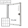 MAUL Schaukasten extraslim, 12x DIN A4, Innenbereich, 96.3 x 93.1 cm, 6821208