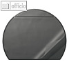 Durable Schreibunterlage halbrund, 65 x 52 cm, schwarz, mit Abdeckung, 729001