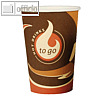 Papstar Trinkbecher "To Go", Pappe, 0.3 Liter, ? 8 cm, 50 St?ck, 14804