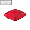 Durable Deckel DURABIN LID SQUARE 40, rechteckig, rot, 1801621080