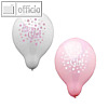 Papstar Luftballons "It‘s a Girl", ? 250 mm, rosa/wei? sortiert, 144 St?ck,19344