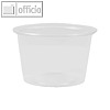 Dressingbecher, rund, 100 ml, (Ø)7.1 x 4.3 cm, PP, transparent, 1.000 Stück