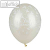 Papstar Luftballons "Just Married", Ø 290 mm, elfenbein metallic, 30 Stück,81947