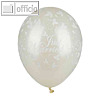 Papstar Luftballons "Just Married", ? 290 mm, elfenbein metallic, 150St., 81947
