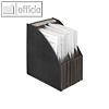 Stehsammler mit 23 F?chern, DIN A4, PP-Folie, ausziehbar, schwarz, 4446 280