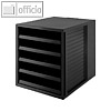 HAN Schubladenbox KARMA, 5 offene Sch?be, schwarz, 14018-13