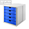 HAN Schubladenbox KARMA, 5 Sch?be, grau/blau, 14508-16