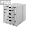 HAN Schubladenbox KARMA, 5 Sch?be, grau, 14508-18